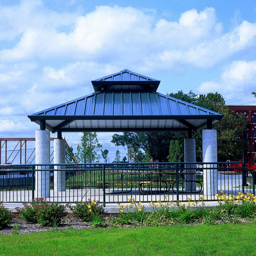 CAD Drawings Superior Recreational Products | Shelter and Site Amenities All-Steel Square Duo-Top Shelters